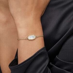 Kendra Scott Elaina Bracelet Vintage Gold Tone Ivory Mother-of-Pearl